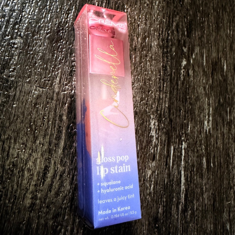 The Crème Shop Gloss Pop Lip Stain Women Midnight Rush Disney Cinderella New